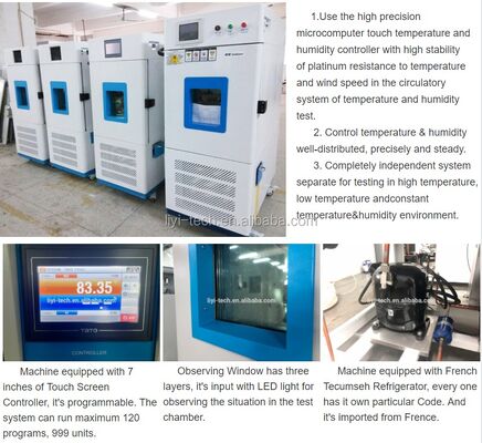 Enstrümanlar için çevresel sıcaklık nem kalibratörü Halt Hass Standart Test Odaları LIYI Marka -70C ~ 150C